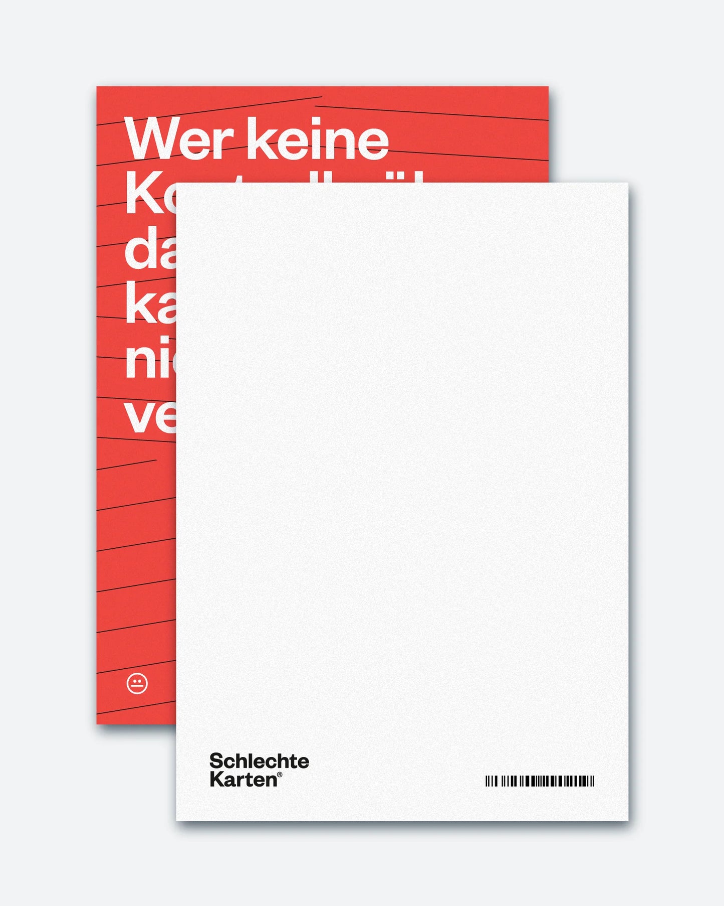 Postkarte »Wer keine Kontrolle über das Leben hat, kann sie auch nicht mehr verlieren.«