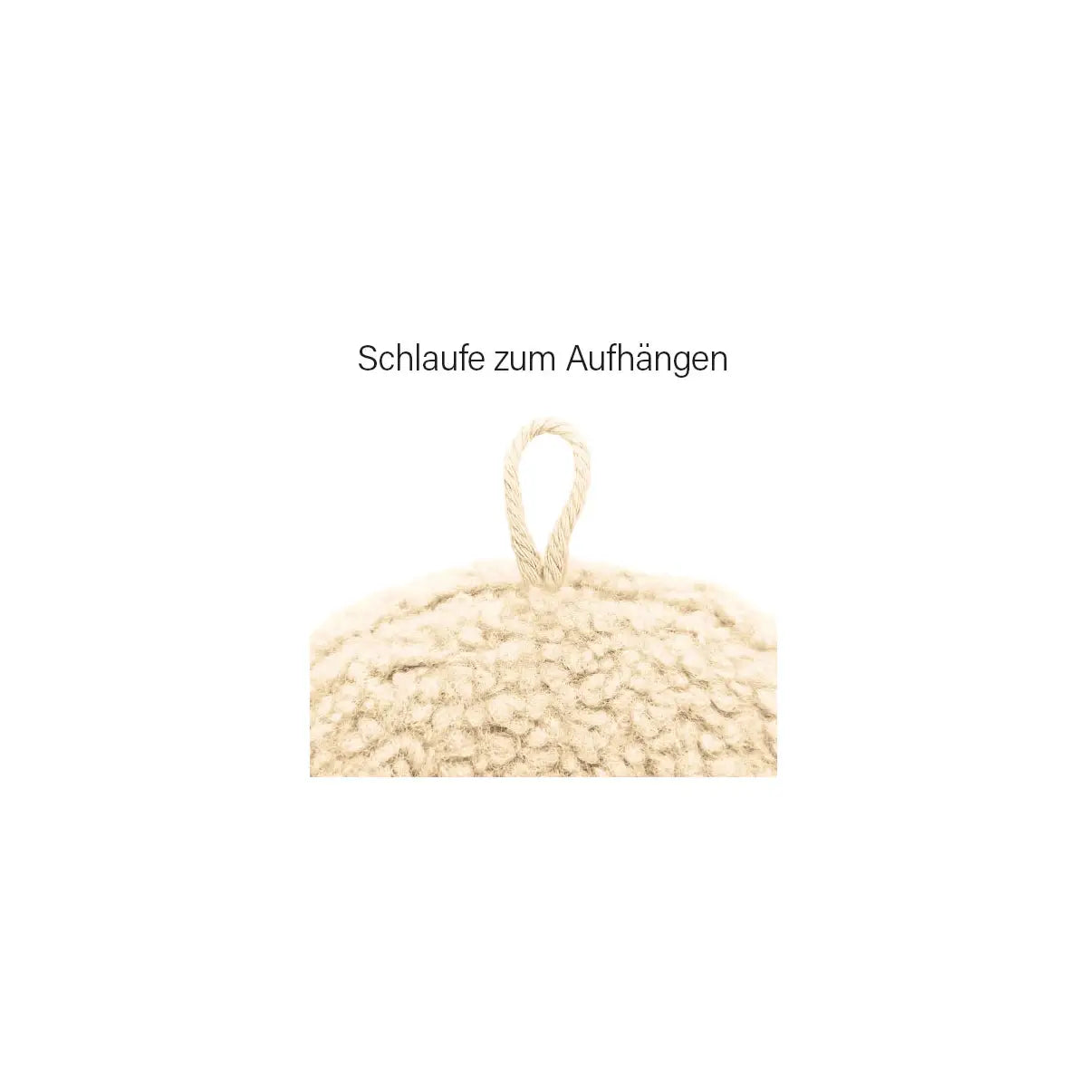 Buchstabenkissen "Herz" wollweiss