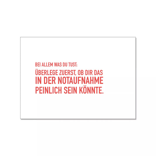 postkarte notaufnahme