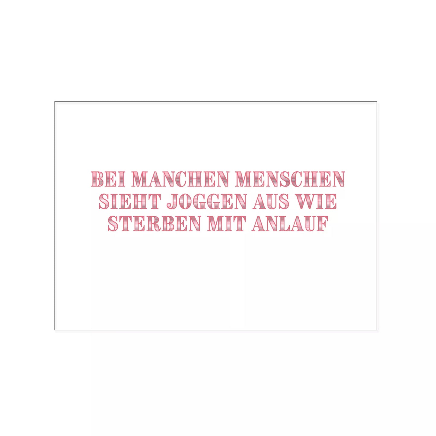 postkarte sterben mit anlauf