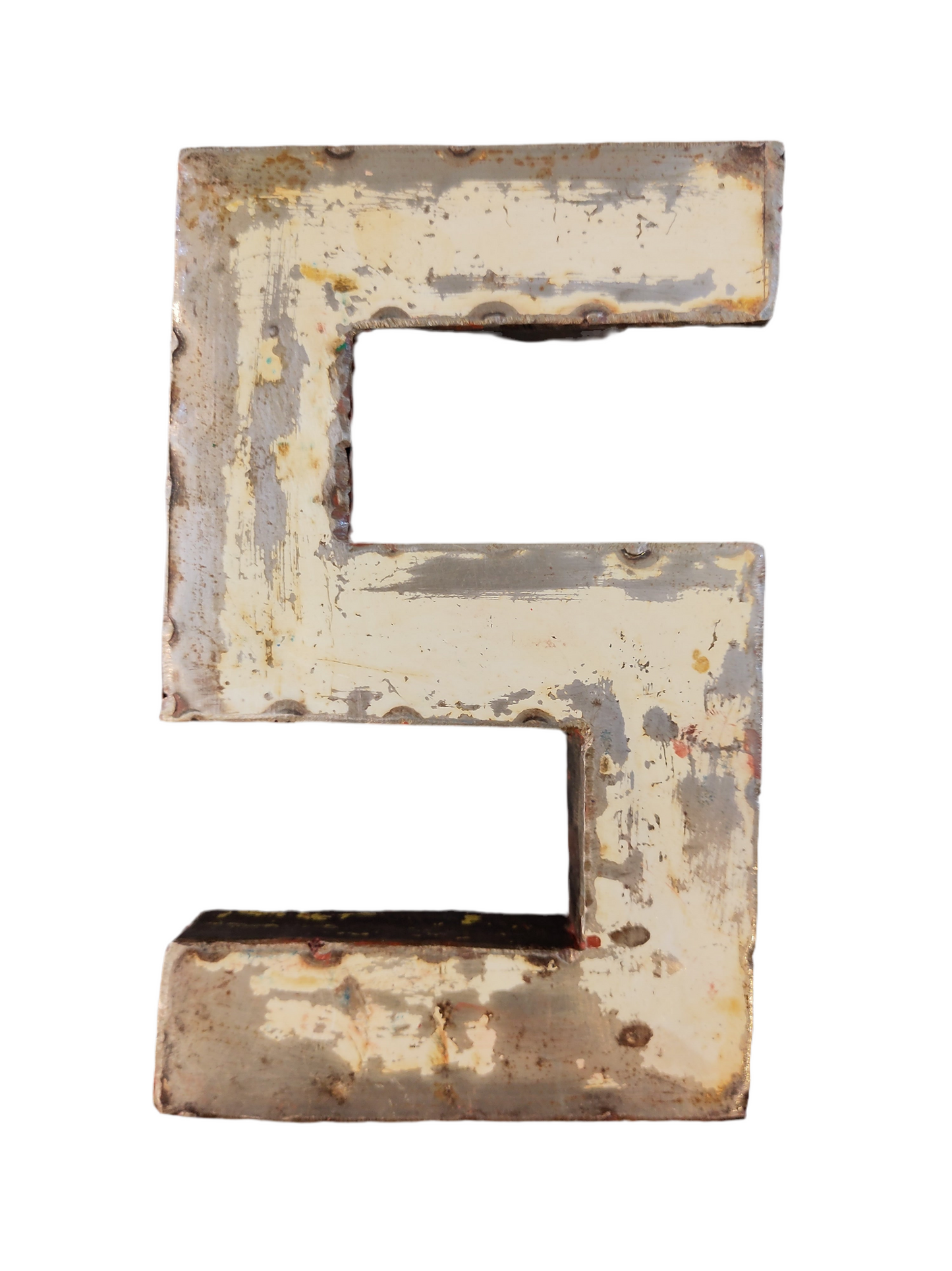 blechbuchstabe S / blechzahl 5