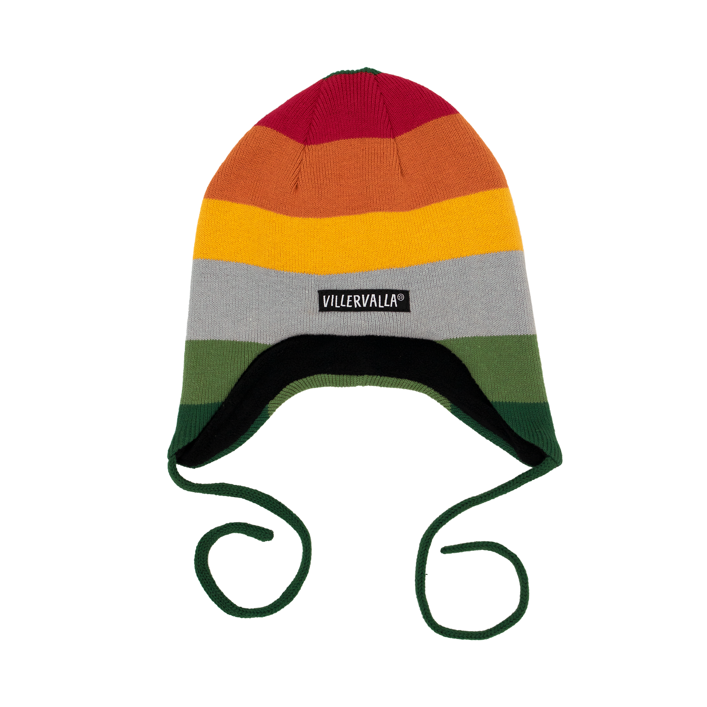 strickmütze mit fleecefutter & bändern