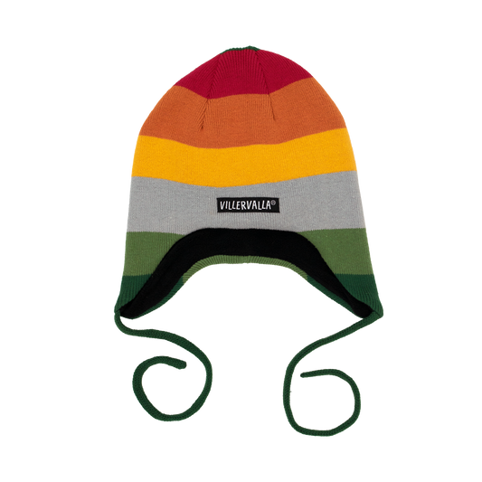 strickmütze mit fleecefutter & bändern