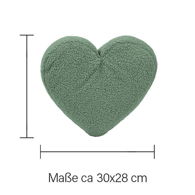 Buchstabenkissen "Herz" grün