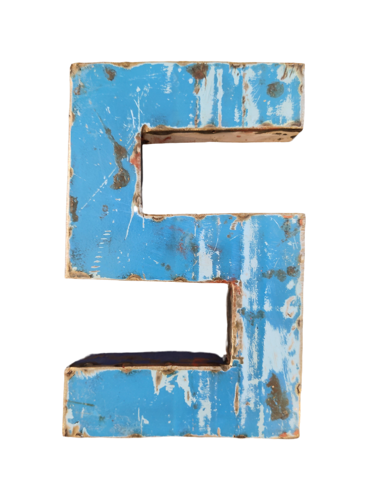 blechbuchstabe S / blechzahl 5