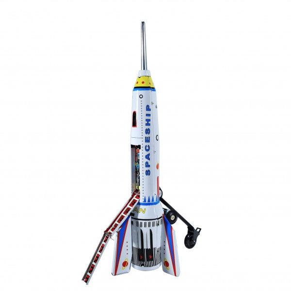 Roboter Rakete weiß