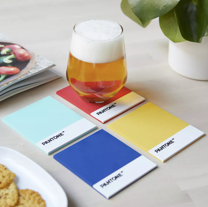 pantone glasuntersetzer 4er