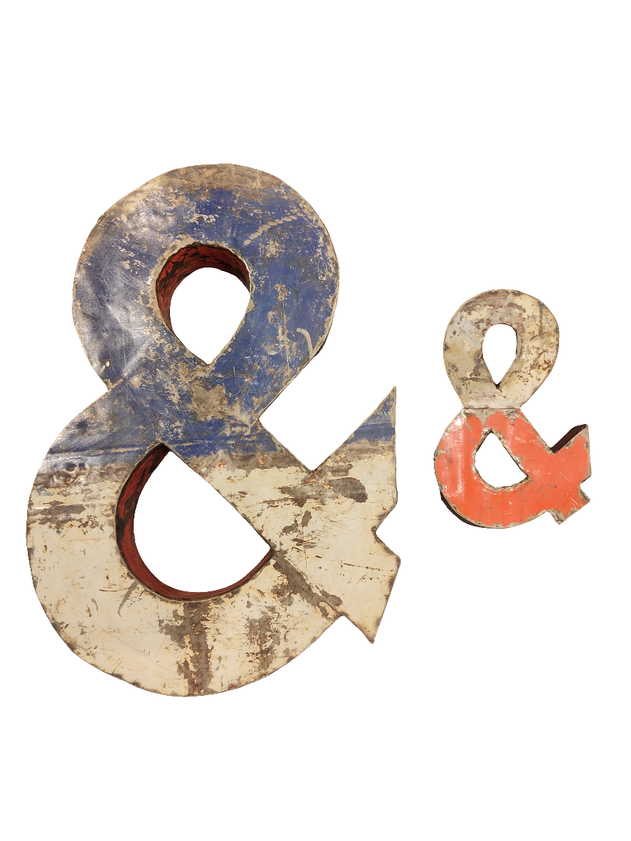 blechzeichen groß "&" (und)