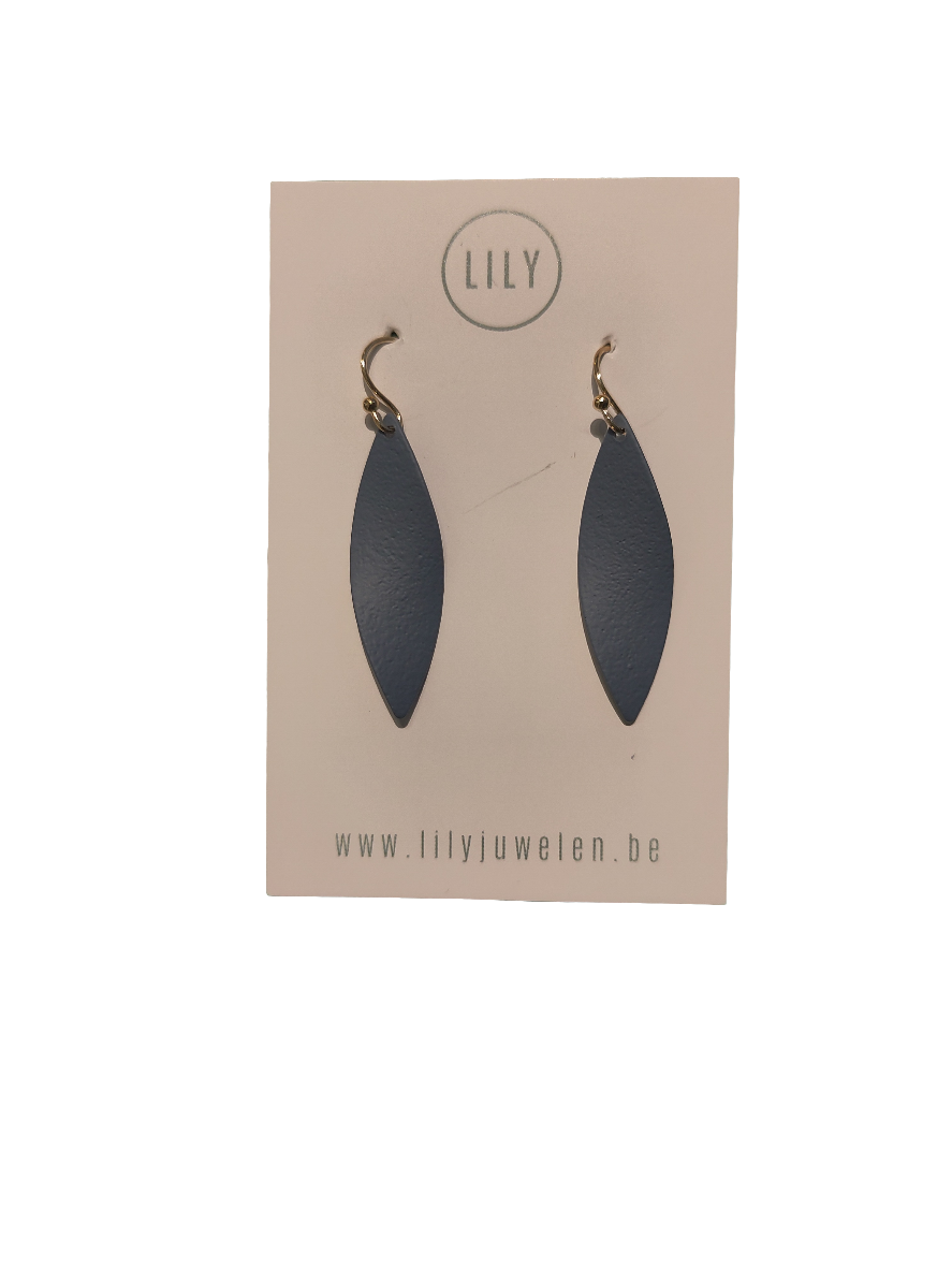 ohrring twist blaugrau