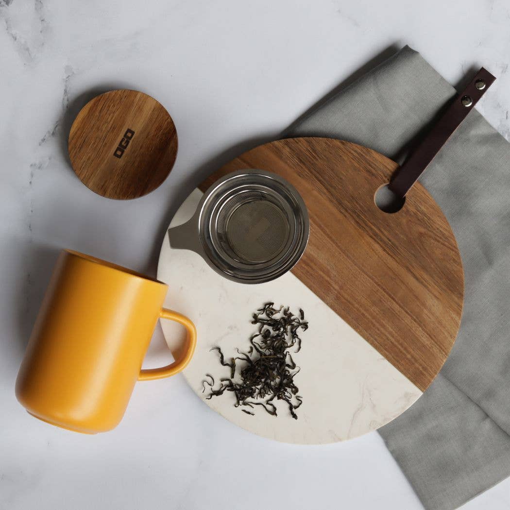 teebecher mit Akaziendeckel 475 ml