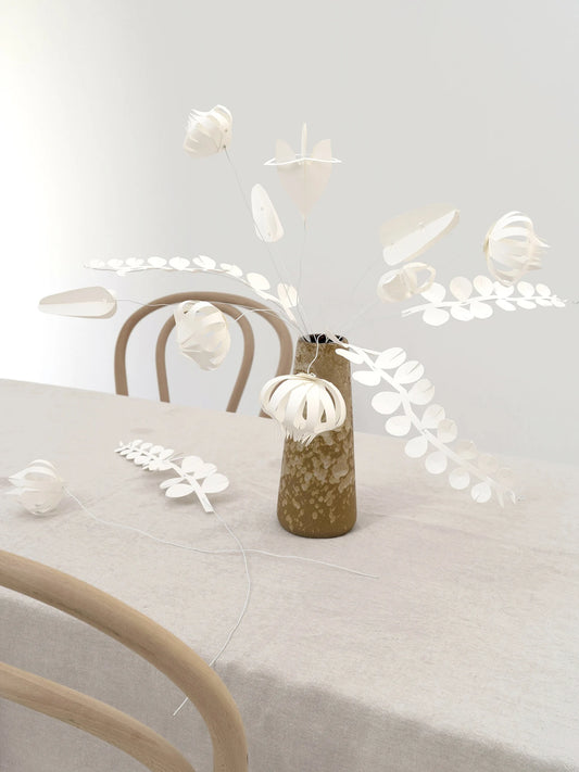 bastelset weiße blumen