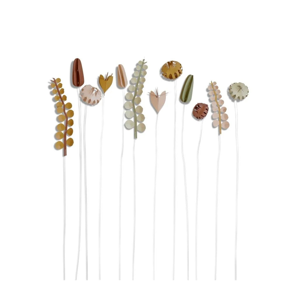 bastelset naturfarbene blumen