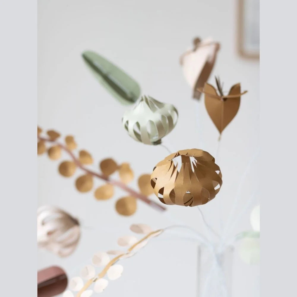 bastelset naturfarbene blumen