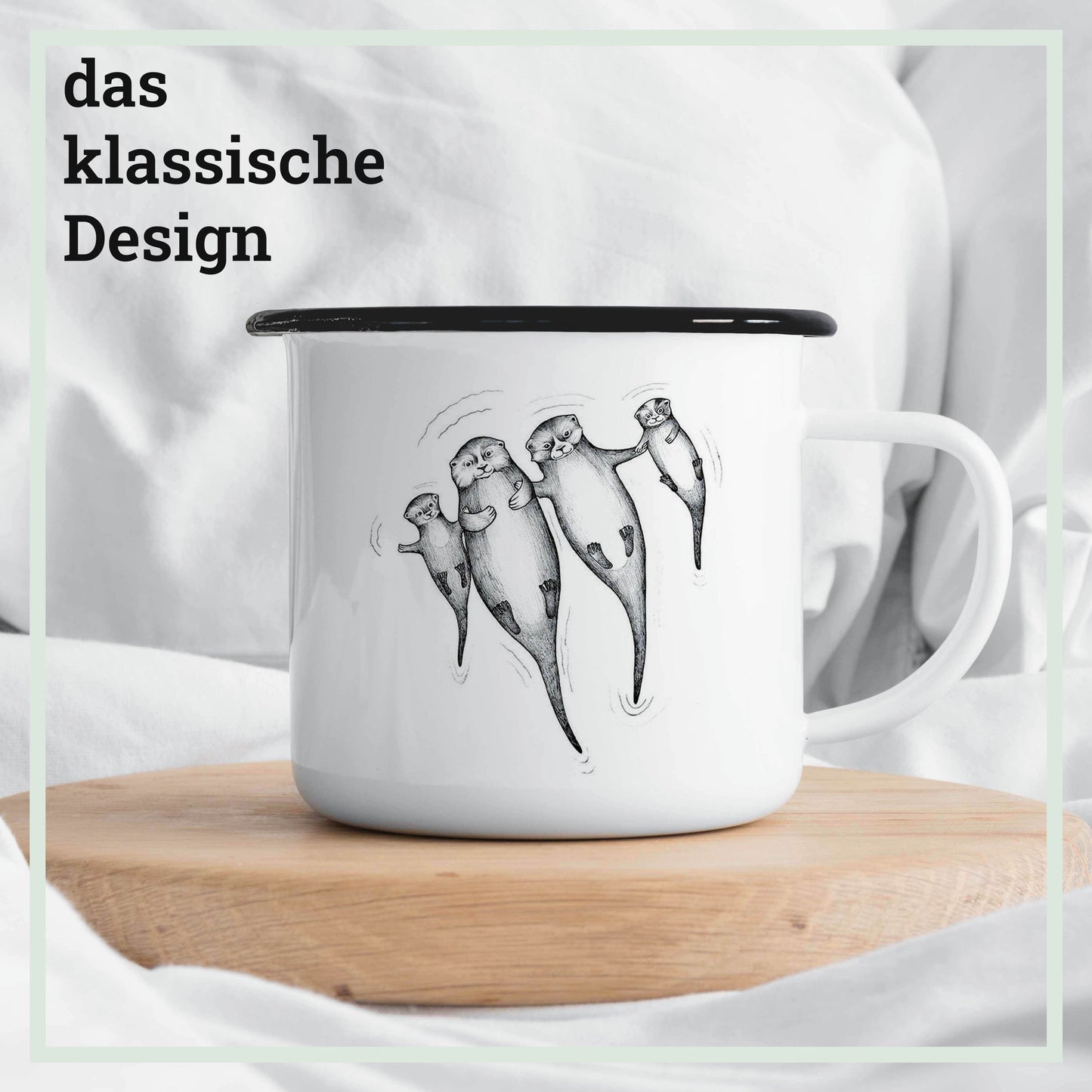 emailletasse die otters