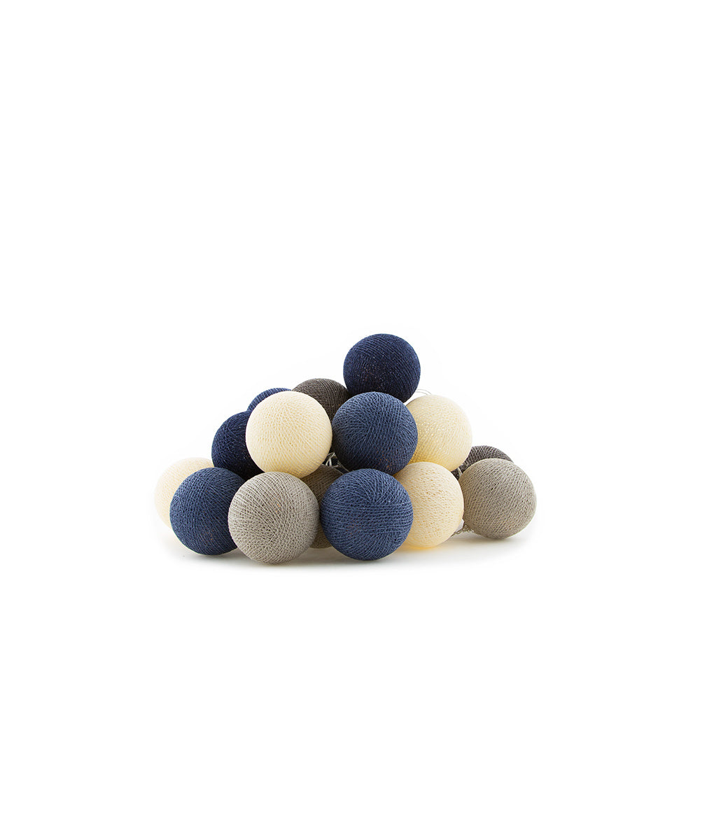lichterkette 10 kugeln indoor steel blue