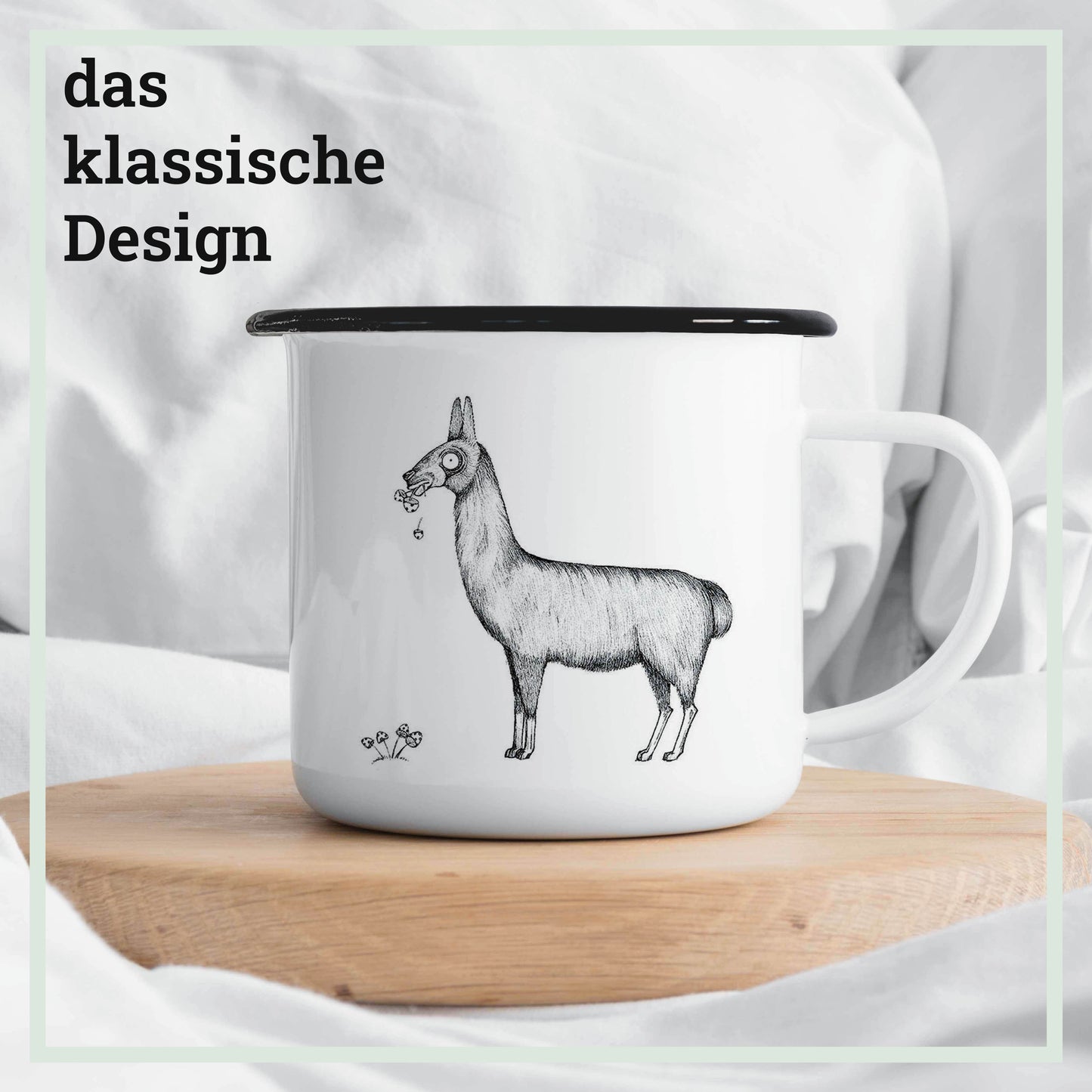 emailletasse lama