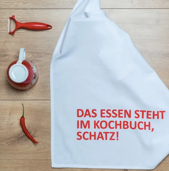 geschirrtuch das essen steht...