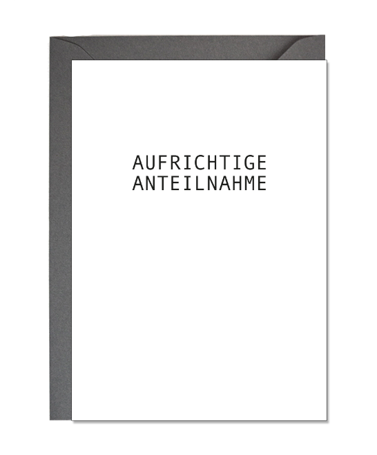 karte aufrichtige anteilnahme