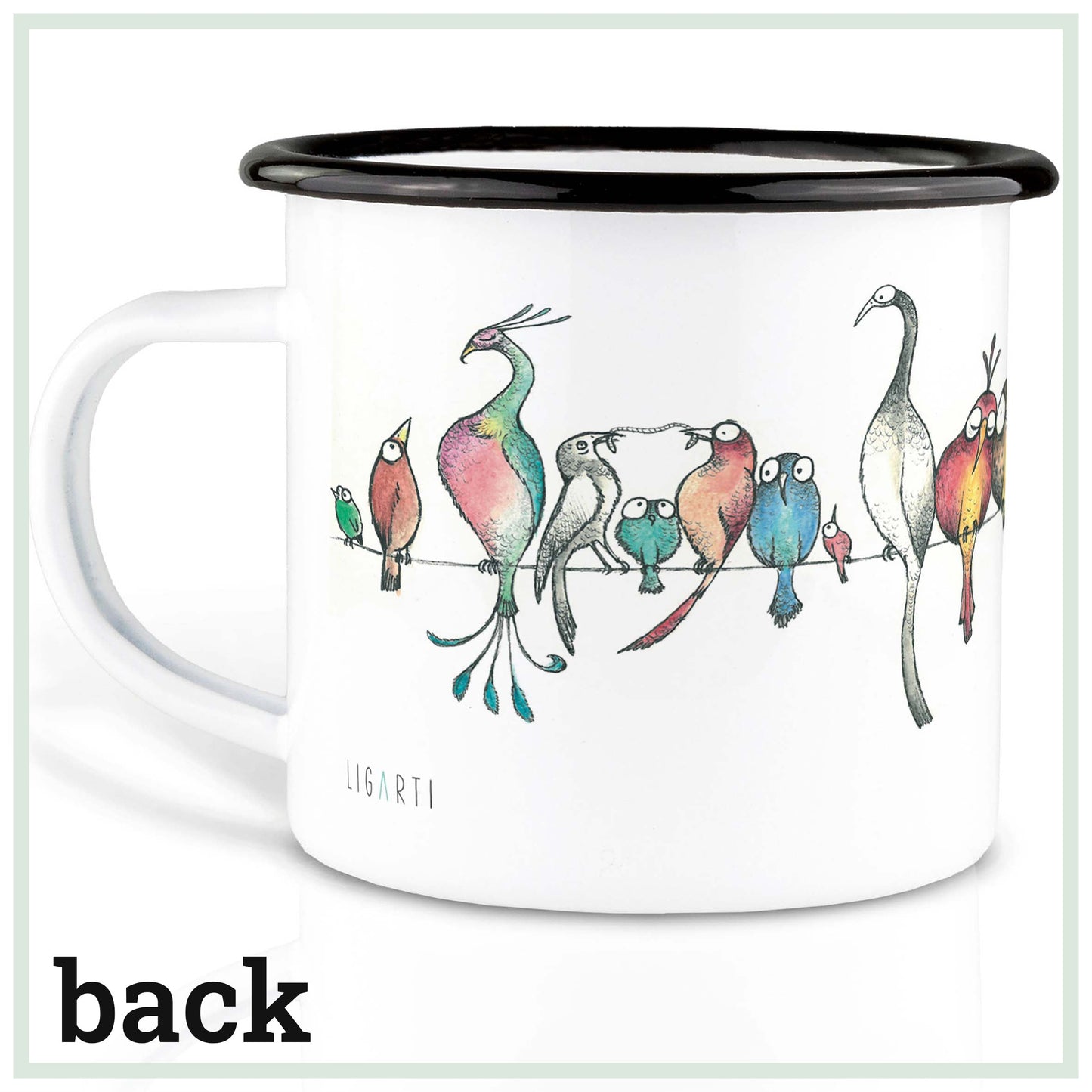 emailletasse vogelparade