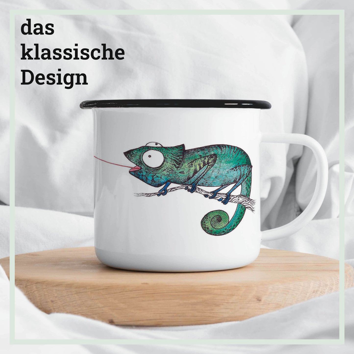 emailletasse fliegenfänger