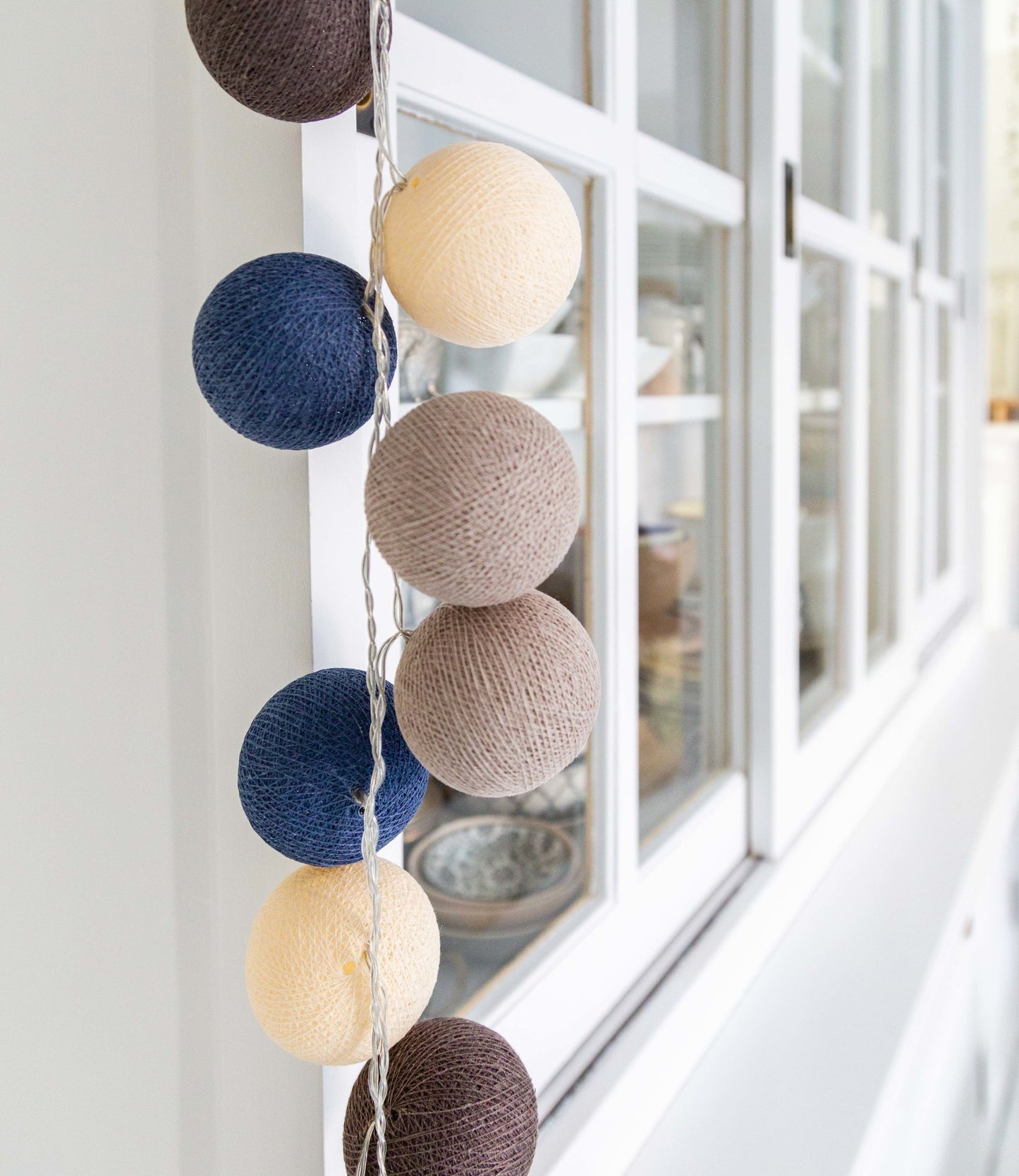 lichterkette 10 kugeln indoor steel blue