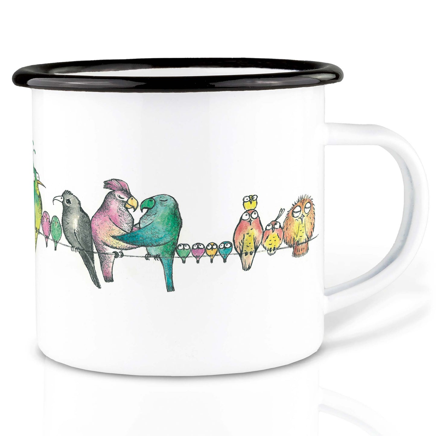 emailletasse vogelparade