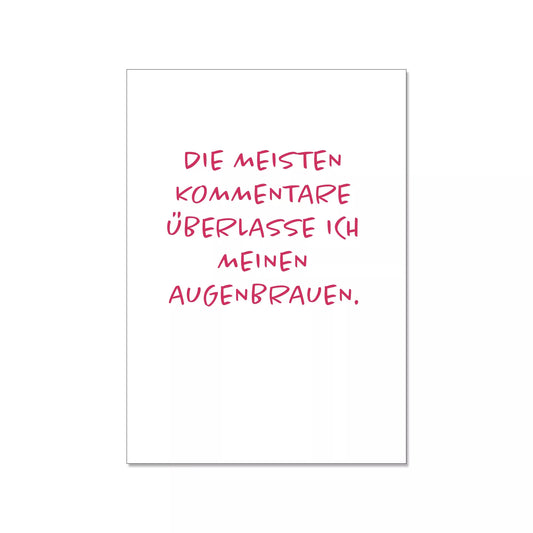 postkarte augenbrauen