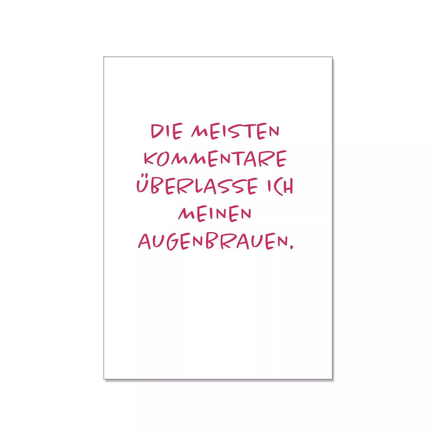 postkarte augenbrauen