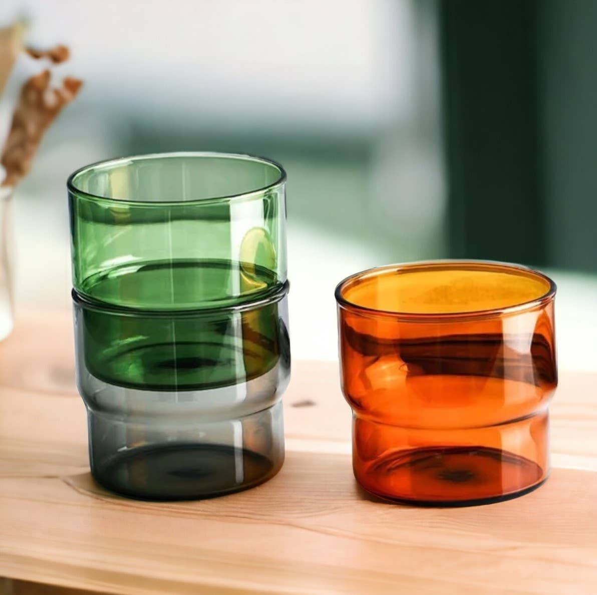 Stapelglas grün
