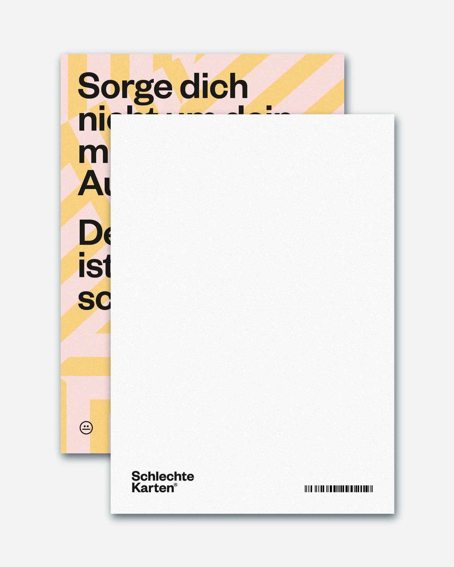 Postkarte »Sorge dich nicht um dein mittelmäßiges Aussehen. Dein Charakter ist viel schlimmer.«
