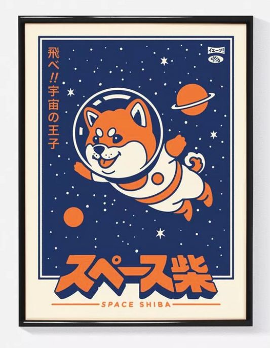 poster a3 space shiba