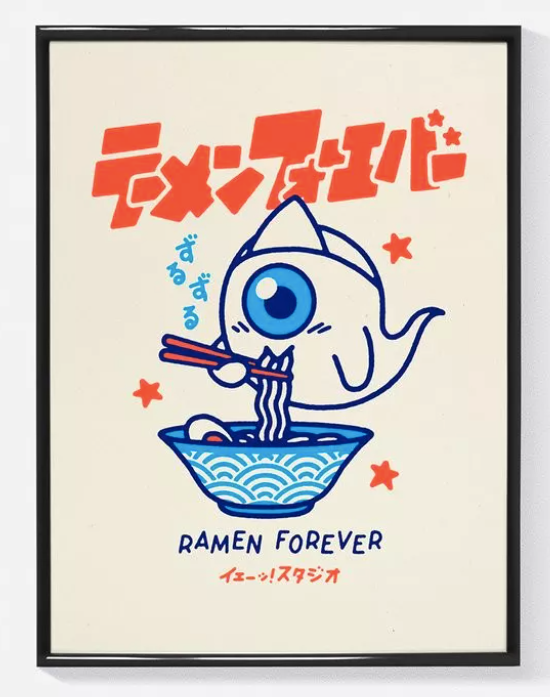 poster a3 ramen forever