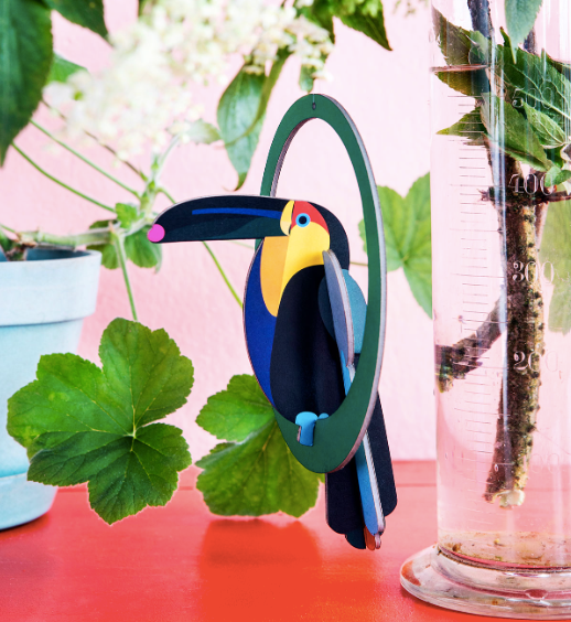 pop out card swinging toucan