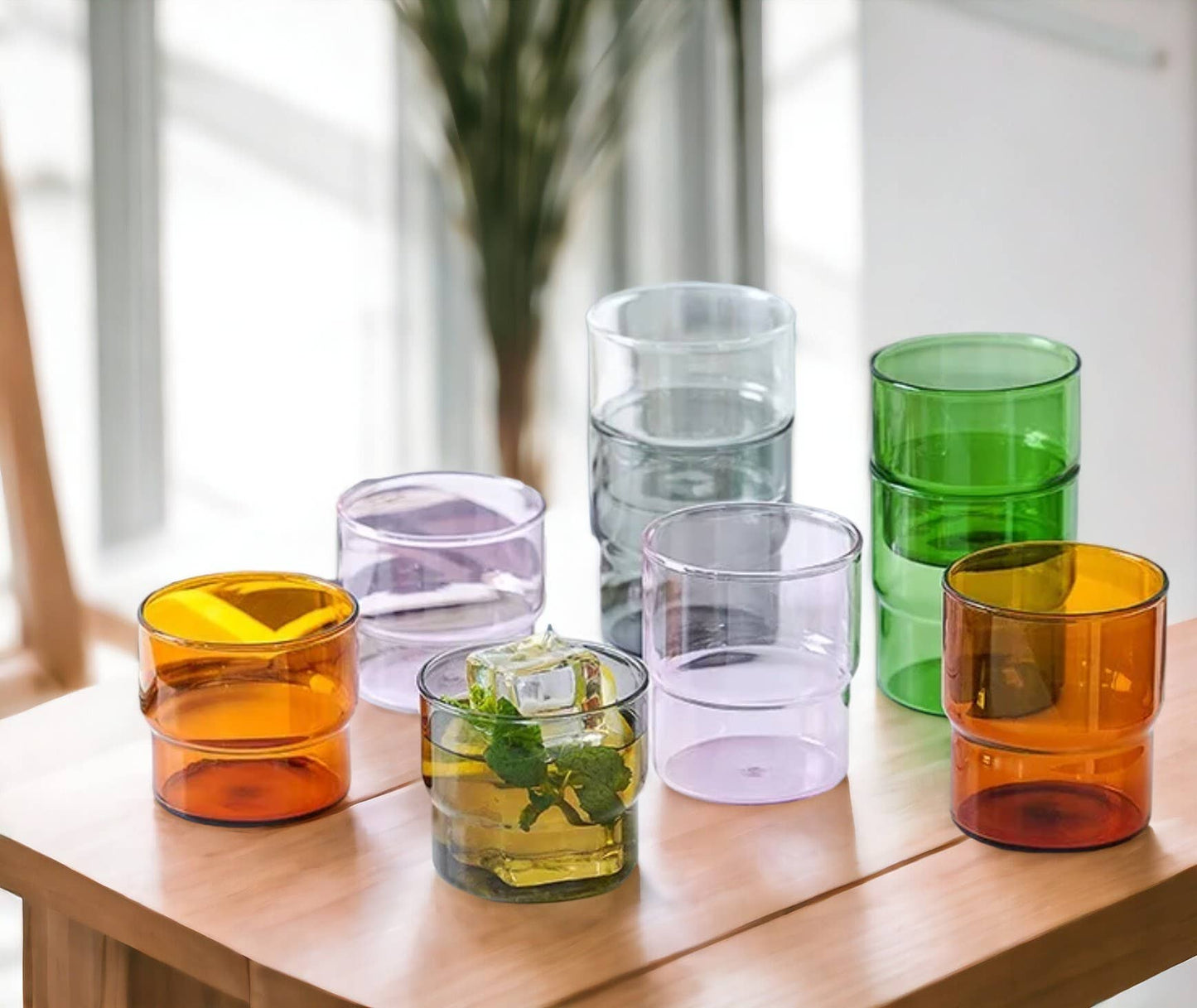 Stapelglas grün