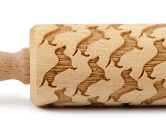 medium teigrolle mit prägung