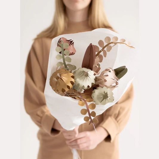 bastelset naturfarbene blumen