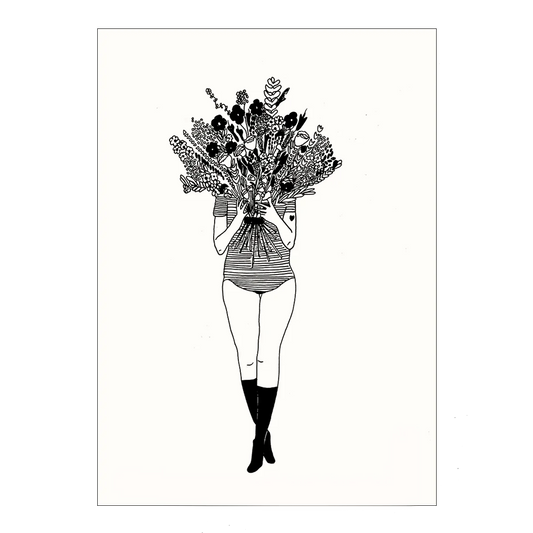postkarte "flower girl"