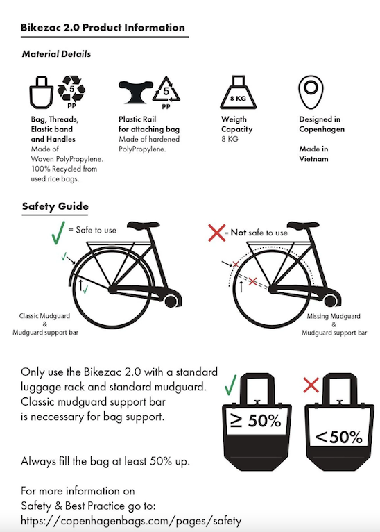 fahrradtasche bikezac 2.0 - bordeaux red