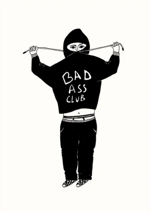 postkarte "badass club"