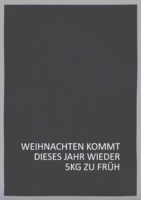 geschirrtuch weihnachten kommt 5kg zu früh